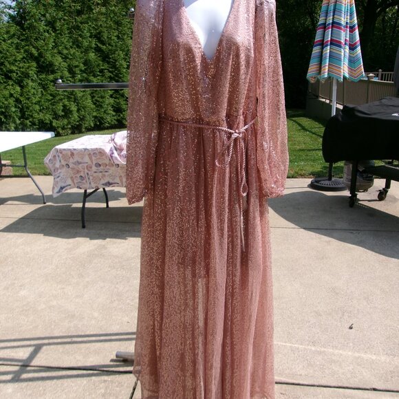 NWT CITY CHIC LUXE ROSE GOLD FORMAL GOWN 12/XXS $300 - Picture 1 of 3